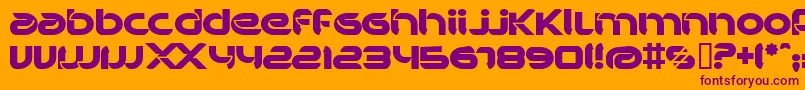 BdBankwell Font – Purple Fonts on Orange Background