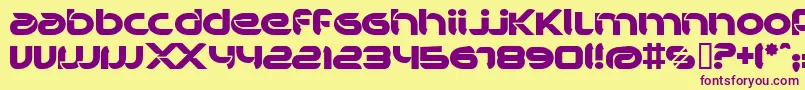 BdBankwell Font – Purple Fonts on Yellow Background