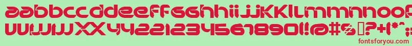 BdBankwell-fontti – punaiset fontit vihreällä taustalla