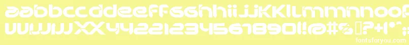 Шрифт BdBankwell – белые шрифты на жёлтом фоне