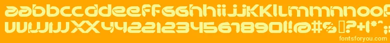 BdBankwell Font – Yellow Fonts on Orange Background