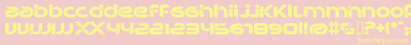 BdBankwell-Schriftart – Gelbe Schriften auf rosa Hintergrund