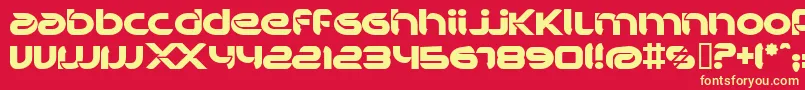 BdBankwell Font – Yellow Fonts on Red Background