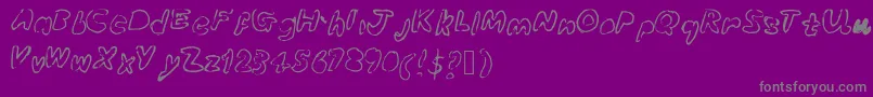 Bubbleubblekickssomeass Font – Gray Fonts on Purple Background