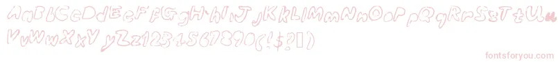 Шрифт Bubbleubblekickssomeass – розовые шрифты на белом фоне