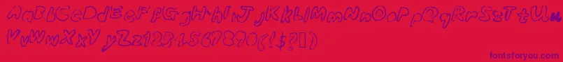 Bubbleubblekickssomeass Font – Purple Fonts on Red Background