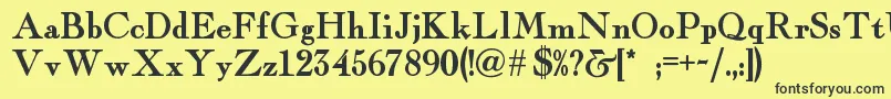 Fairfaxstationnf Font – Black Fonts on Yellow Background