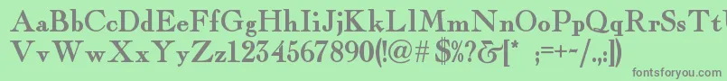 Fairfaxstationnf Font – Gray Fonts on Green Background