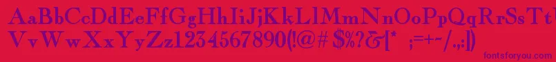 Fairfaxstationnf Font – Purple Fonts on Red Background