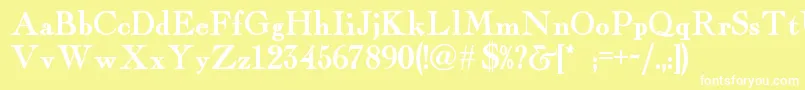 Fairfaxstationnf Font – White Fonts on Yellow Background