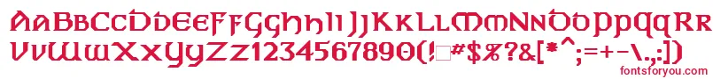 DublinB Font – Red Fonts on White Background