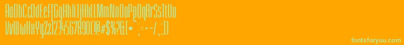 LinotypeLichtwerkBold Font – Green Fonts on Orange Background