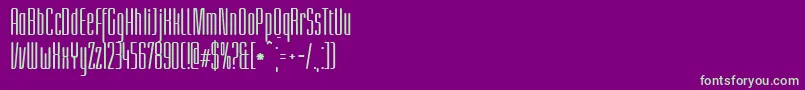 LinotypeLichtwerkBold Font – Green Fonts on Purple Background