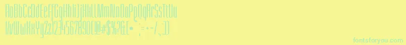 フォントLinotypeLichtwerkBold – 黄色い背景に緑の文字