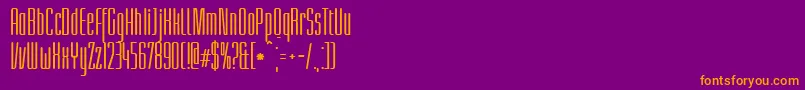 LinotypeLichtwerkBold Font – Orange Fonts on Purple Background