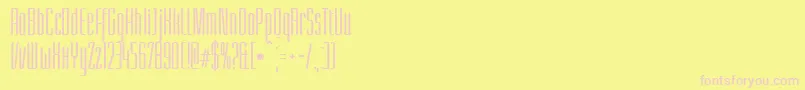 LinotypeLichtwerkBold Font – Pink Fonts on Yellow Background