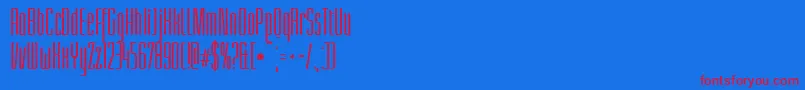 LinotypeLichtwerkBold Font – Red Fonts on Blue Background