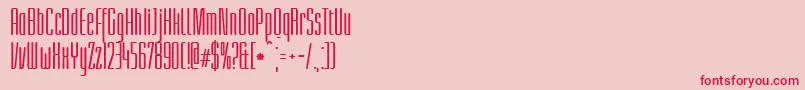 LinotypeLichtwerkBold Font – Red Fonts on Pink Background