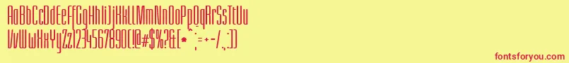 フォントLinotypeLichtwerkBold – 赤い文字の黄色い背景