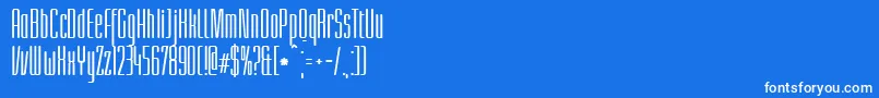 Weitere Informationen zur LinotypeLichtwerkBold-Schriftart LinotypeLichtwerkBold-Schriftart – Weiße Schriften auf blauem Hintergrund