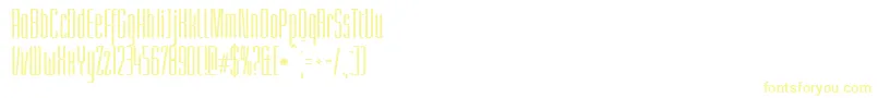 LinotypeLichtwerkBold-Schriftart – Gelbe Schriften auf weißem Hintergrund