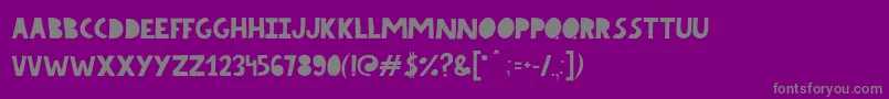 Police Comicbold – polices grises sur fond violet