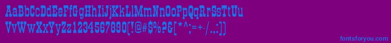 フォントGradPlain – 紫色の背景に青い文字