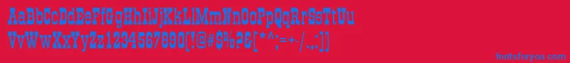 Шрифт GradPlain – синие шрифты на красном фоне