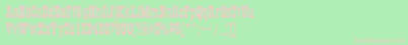 フォントGradPlain – 緑の背景にピンクのフォント