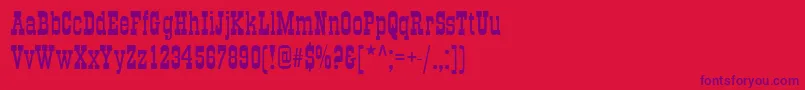 GradPlain Font – Purple Fonts on Red Background
