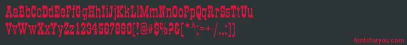 GradPlain Font – Red Fonts on Black Background