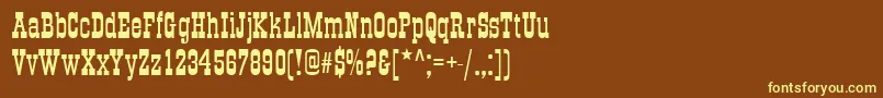 GradPlain Font – Yellow Fonts on Brown Background