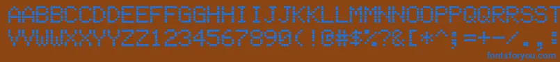 More about Ehsmb Font Ehsmb Font – Blue Fonts on Brown Background