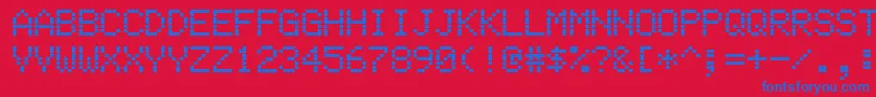 Ehsmb Font – Blue Fonts on Red Background