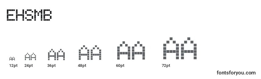 Размеры шрифта Ehsmb