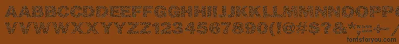 Ricecakes Font – Black Fonts on Brown Background