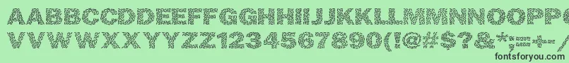Ricecakes Font – Black Fonts on Green Background