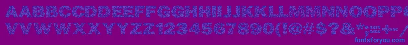 Ricecakes Font – Blue Fonts on Purple Background