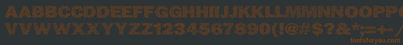 Ricecakes Font – Brown Fonts on Black Background