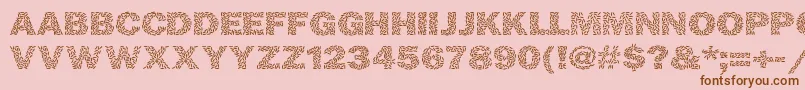 Ricecakes Font – Brown Fonts on Pink Background