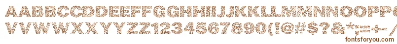 Шрифт Ricecakes – коричневые шрифты на белом фоне