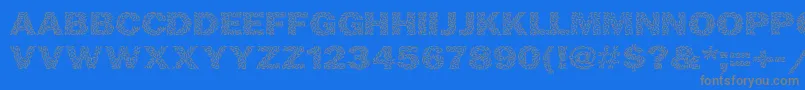 Ricecakes-Schriftart – Graue Schriften auf blauem Hintergrund