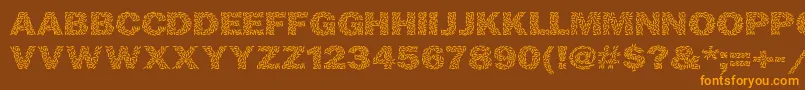 Ricecakes Font – Orange Fonts on Brown Background