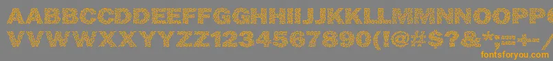 Ricecakes Font – Orange Fonts on Gray Background