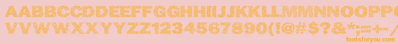 Ricecakes Font – Orange Fonts on Pink Background