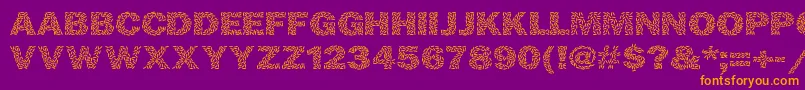 Ricecakes Font – Orange Fonts on Purple Background