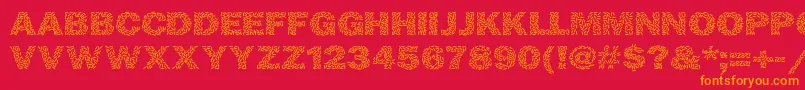 Ricecakes Font – Orange Fonts on Red Background