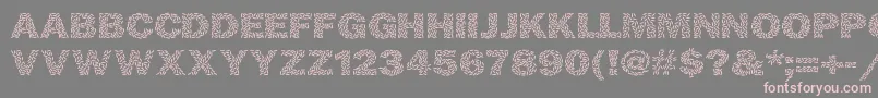 Ricecakes Font – Pink Fonts on Gray Background