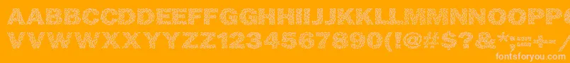 Ricecakes Font – Pink Fonts on Orange Background