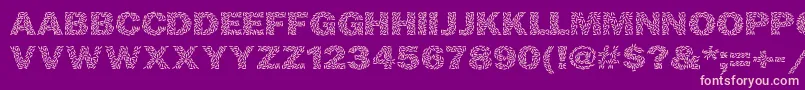 Ricecakes Font – Pink Fonts on Purple Background